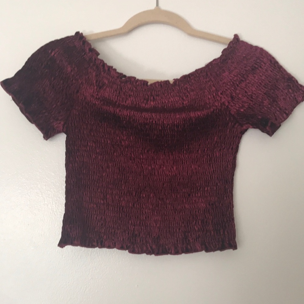 Off the shoulder crop top